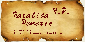 Natalija Penezić vizit kartica